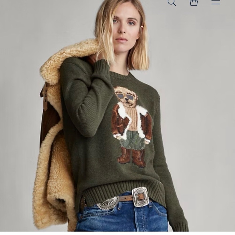 Ralph Lauren Polo Bear Aviator Cotton Sweater